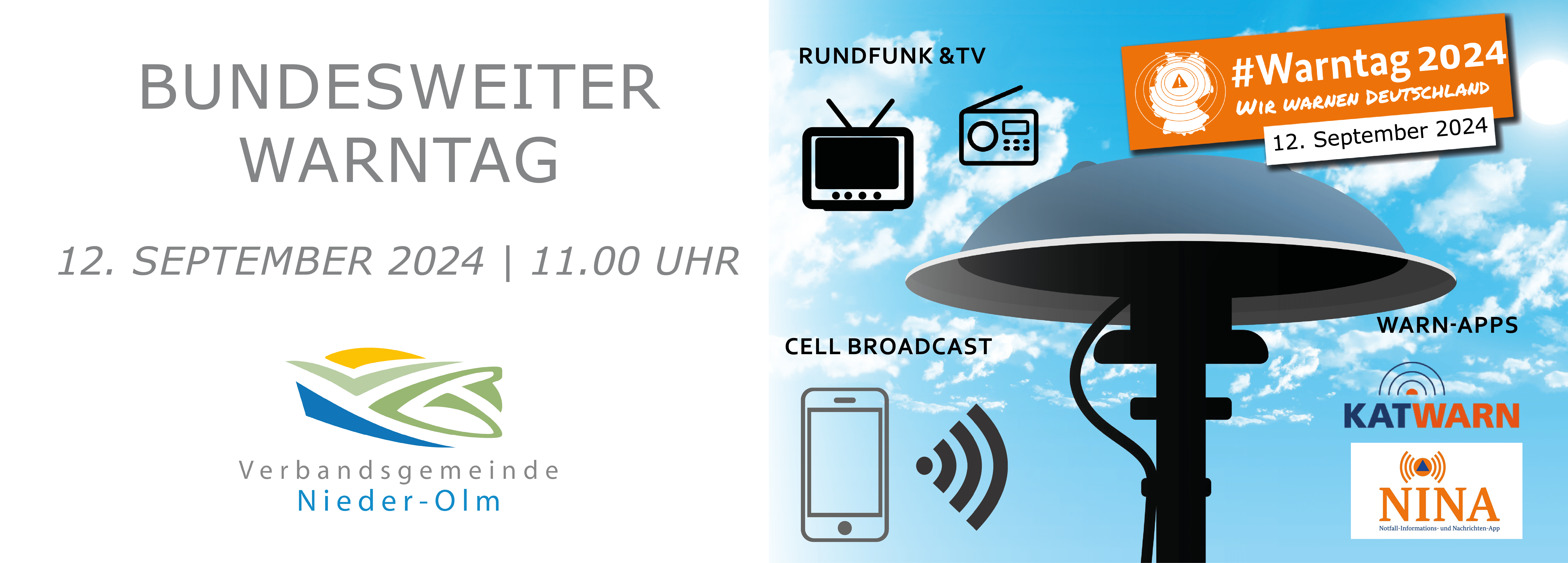 Das Bild weißt auf den bundesweiten Warntag 2024 hin. 