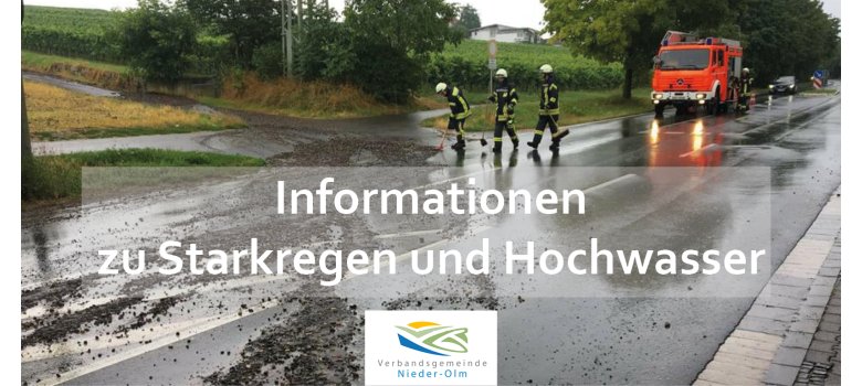 Starkregen und Hochwasser Symbolbild