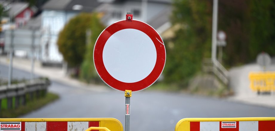 Ein Baustellenschild